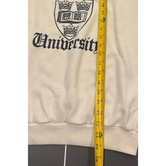 Rare Vintage 80’s Oxford University Men’s White Crewneck Sweatshirt Size Large - Picture 7 of 9